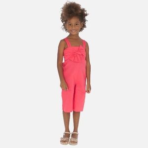NWT Girl’s Mayoral Watermelon Linen Jumpsuit 4